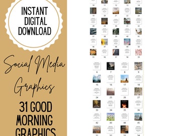 Social Media 31 Days of Good Morning engagement posts/MLM/ Real Estate Agents/Online Business/Social Media Instant Download
