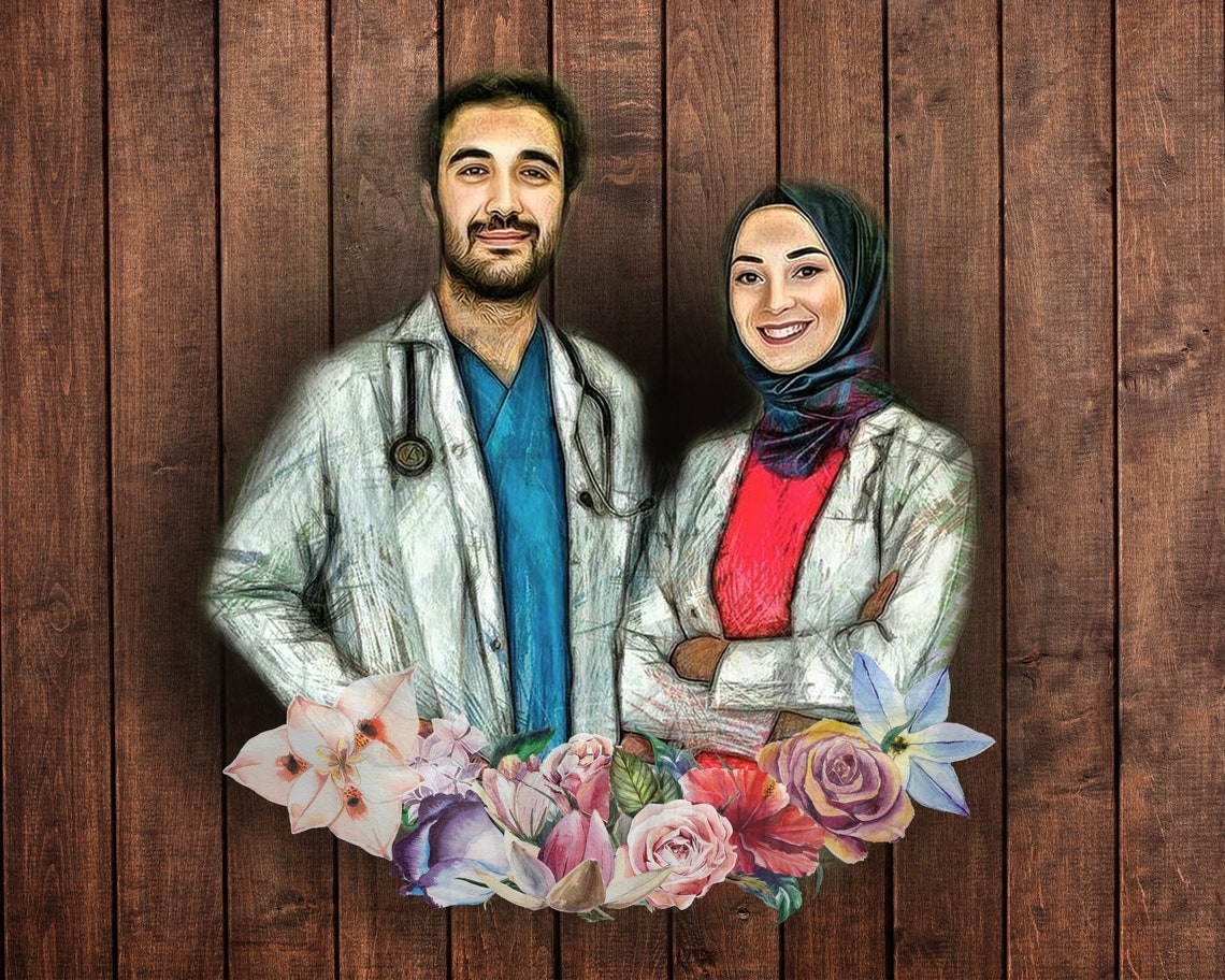 Personalized portrait gift from photo Custom digital portrait Etsy