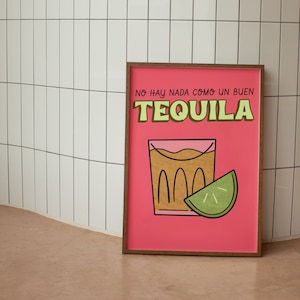 tequila poster Bar Cart Art tequila wall art tequila digital print trendy alcohol print drink tequila print Mexican poster bar wall art deco
