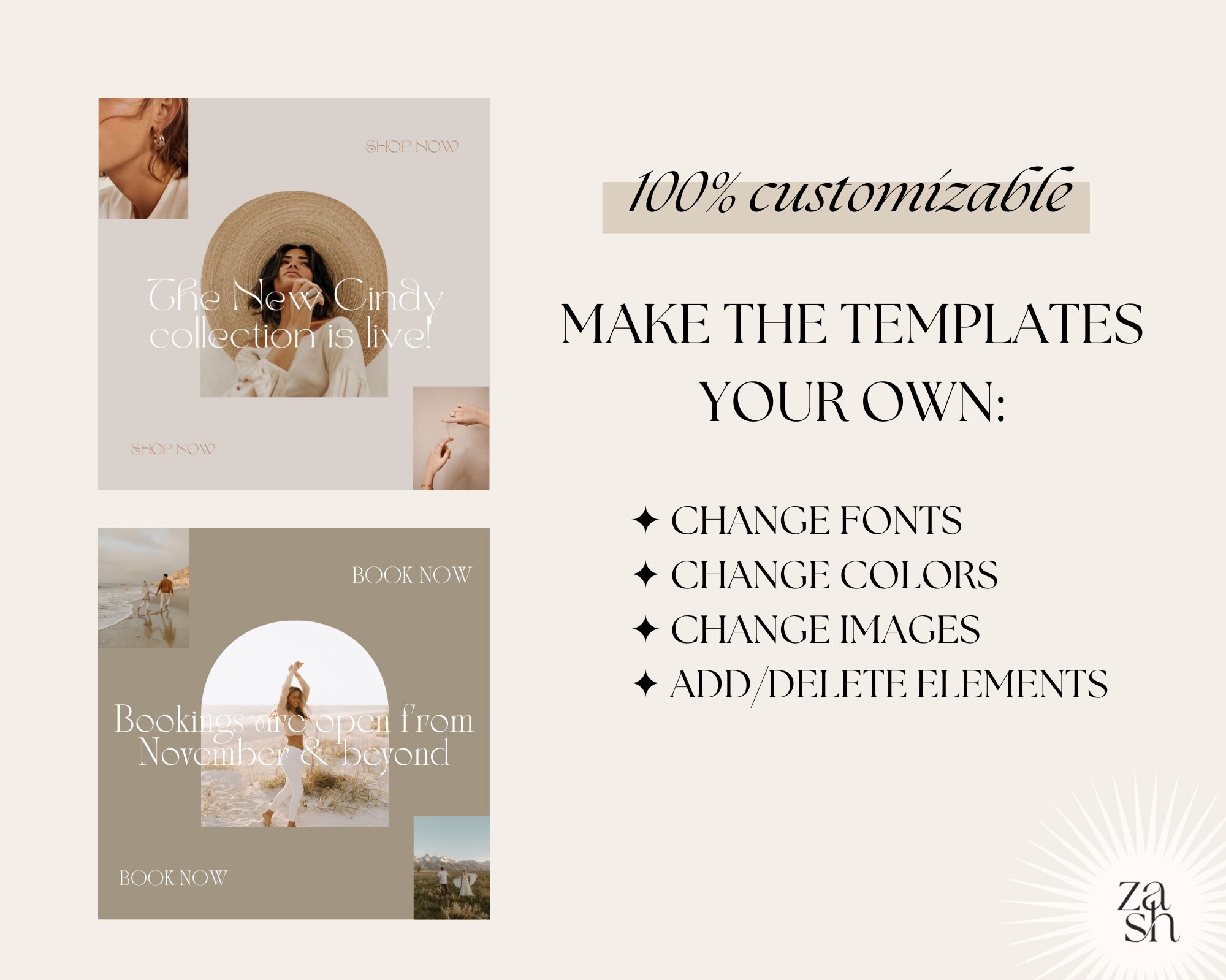 Boho Instagram Post Templates Engagement Booster Canva - Etsy