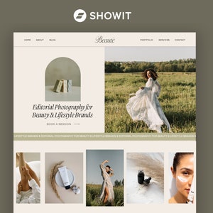 Showit Website Template, Photographer website template, Boho Website Template for Photographer, Photography Website, Showit Website Design