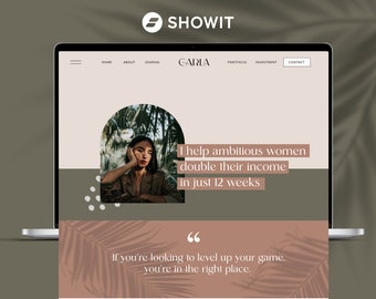 Showit Website Template, Blogger website template, Boho Showit Website Template for Photographers, Coach Website, Showit Website Design