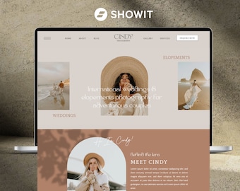 Boho Photographer Showit Website Template (Instant Download)