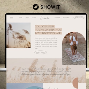 Showit Website Template, Photographer website template, Boho Website Template for Coaches, Photography Website, Showit Website Design, Blog