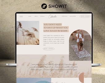 Showit Website Template, Photographer website template, Boho Website Template for Coaches, Photography Website, Showit Website Design, Blog