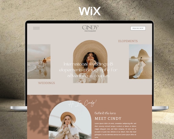 Boho Photographer Website Template: Wix Website Design