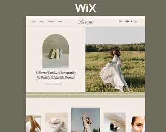 Beauté Wix Website Template: Photography, Blog & Ecommerce