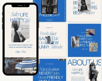 Capri Aesthetic Instagram & Email Templates – Canva Editable Bundle