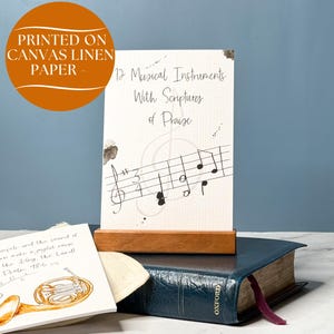 Music Instruments Scripture Cards | Christian Gifts Scripture Cards | 12 Verses of Praise, Gift for Worship Leader/Band, Church Musician,