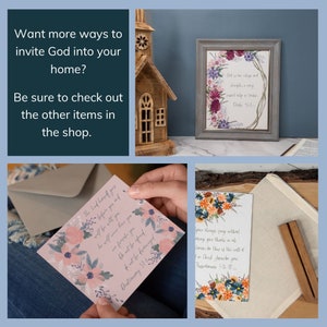 Scripture Cards on Linen Paper With Wooden Holder | Scripture Christian ...