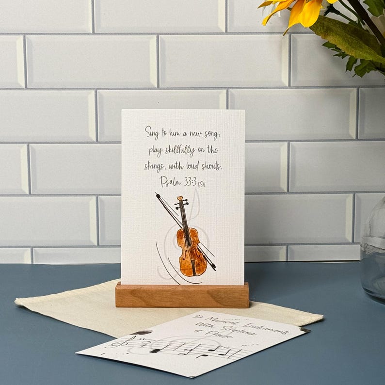 Music Instruments Scripture Cards | Christian Gifts Scripture Cards ...
