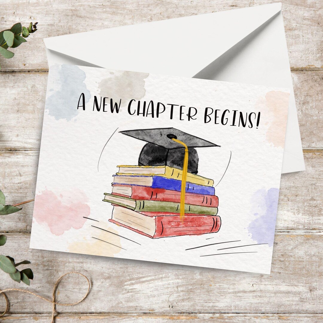 A New Chapter Begins Graduation Card | Congratulations Graduate Card ...