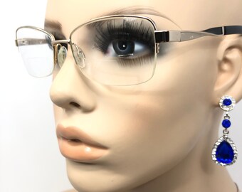 Vintage Specsavers Evelyn gafas gafas marco oro rectangular usado marcos de gafas retro