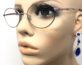Vintage Specsavers Christy lunettes lunettes cadre Bronze rond Panto utilisé montures de lunettes rétro