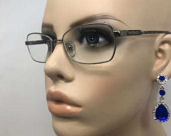 Vintage Versace MOD 1192 Óculos Armação de óculos marrom retangular usada armações de óculos retrô