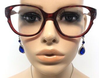 Vintage Christian Lacroix 7307 Eyeglasses Glasses Frames Red Tortoise Square Eyeglasses Frame Retro xeby