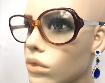 Vintage Marwitz gafas gafas marco naranja cuadrado usado marcos de gafas retro Alemania