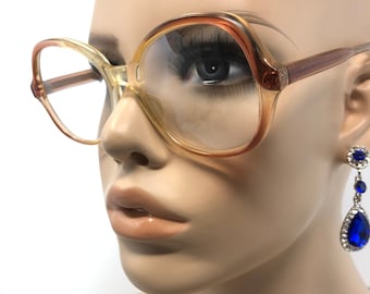 Vintage Ladies Eyeglasses Glasses Frame Brown Square Used Eyeglass Frames Retro