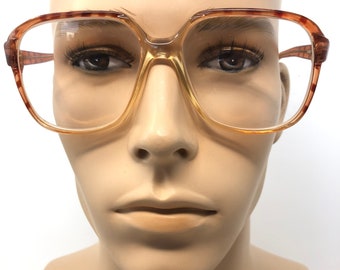 Vintage Harry Eyeglasses Glasses Frame Brown Flecked Square Used Eyeglass Frames Retro