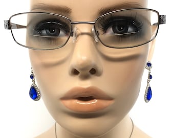 Vintage Specsavers Luella Eyeglasses Glasses Frames Silver Rectangular Eyeglasses Frame Retro