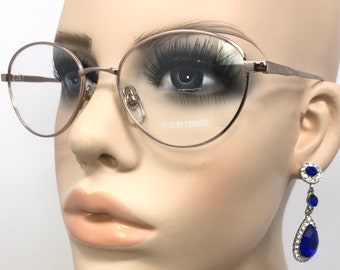 Vintage Pennine Jo-Jo Eyeglasses Glasses Frame Gold Oval Used Eyeglass Frames Retro