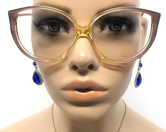 Vintage Cat Eye Eyeglasses Glasses Frames Pink Clear Eyeglasses Frame Retro