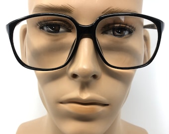 Vintage Geek Eyeglasses Gus Eye Glasses Frame Black Used Eyeglass Frames Retro