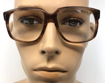 Vintage Steve Eyeglasses Glasses Frame Brown Square Used Eyeglass Frames Retro