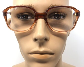 Vintage Louis Stone L.S. 7009 Eyeglasses Glasses Frame Brown Square Used Eyeglass Frames Retro