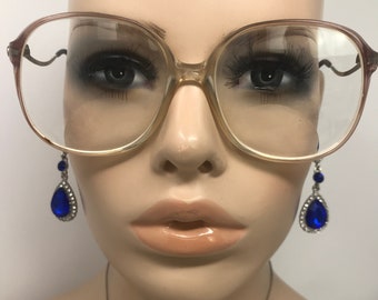 Vintage Charmant Eyeglasses Glasses Frames Clear Brown Oversized Eyeglasses Frame Retro