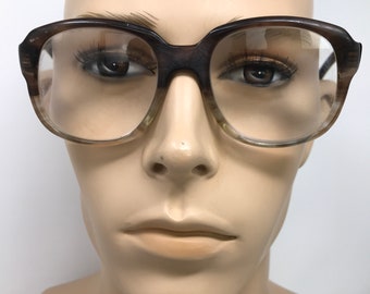 Vintage Metzler Eyeglasses Glasses Frames Brown Square Eyeglasses Frame Retro