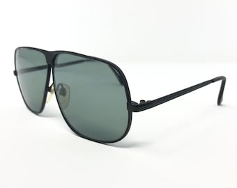 Vintage Flat Top Sunglasses Black Square Sun Shades Frames Glasses Retro Unisex Mens Ladies