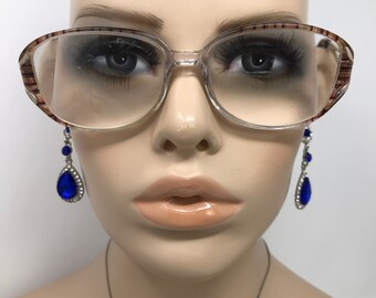 本物の 80 年代ヴィンテージ女性用オーバル眼鏡フレーム、未使用