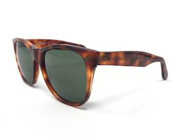 Vintage Pathfinder gafas de sol marrón tortuga cuadrado sol sombras marcos gafas retro unisex hombres damas