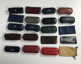 Vintage Glasses Sunglasses Cases Bundle Protective 20x Joblot Retro Pouches xeby
