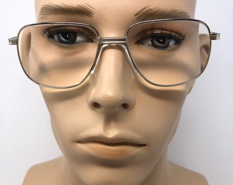 Vintage Specsavers Manfred Eyeglasses Glasses Frame Silver Square Metal Used Eyeglass Frames Retro