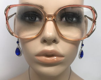 Vintage Ladies Eyeglasses Glasses Frames Pink Square Eyeglasses Frame Retro