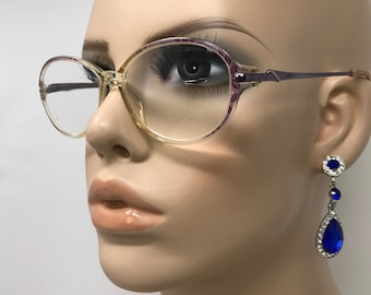 本物の 80 年代ヴィンテージ女性用オーバル眼鏡フレーム、未使用