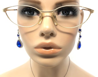 Vintage Joop! FMG Mod 333 Eyeglasses Glasses Frames Gold Cat Eye Oval Eyeglasses Frame Retro
