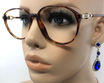 Vintage Silhouette M1779 Anteojos Marco Marrón Tortuga Usado Marcos de Anteojos Retro