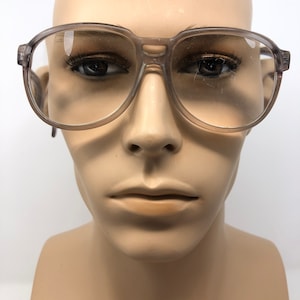 Vintage Ase Eyecare Plans Eyeglasses Glasses Frame Clear Grey Square Pilot Eyeglasses Frames Retro