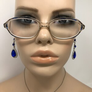 Vintage Hemphill Near LP008 Eyeglasses Glasses Frames Blue Oval Eyeglasses Frame Retro