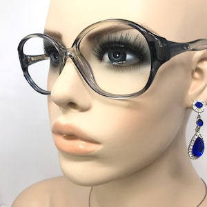 Vintage Terri Brogan 8706 Eyeglasses Glasses Frame Clear Blue Square Used Eyeglass Frames Retro
