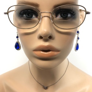 Vintage D&A KL258 Eyeglasses Glasses Frames Gold Oval Eyeglasses Frame Retro