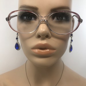 Vintage Dunelm Kim Eyeglasses Glasses Frames Pink Oval Eyeglasses Frame Retro