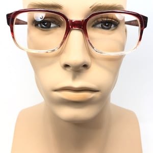 Vintage Dunelm Rod Eyeglasses Glasses Frame Red Clear Geek Used Eyeglass Frames Retro