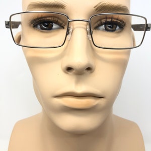 Vintage Jaeger London 20 Eyeglasses Glasses Frame Silver Rectangular Used Eyeglass Frames Retro