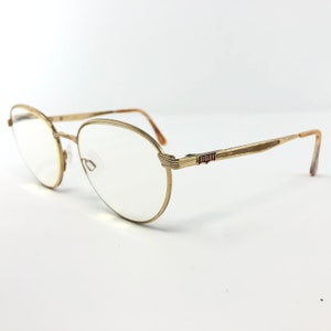 Vintage Sisley Eyeglasses Glasses Frames Gold Round Eyeglasses Frame Retro