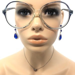 Vintage Oliver Goldsmith Tenby Eyeglasses Glasses Frames Blue Oversized Eyeglasses Frame Retro