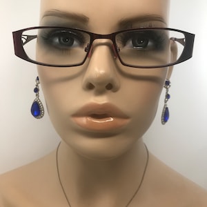 Vintage Kookai Megan gafas gafas marcos rosa rectangular gafas marco retro